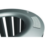 Corbeille urbaine en acier ALDRO