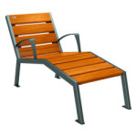 Chaise longue urbaine STE ALBA