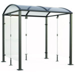 Abri bus VOÛTE bardages en verre