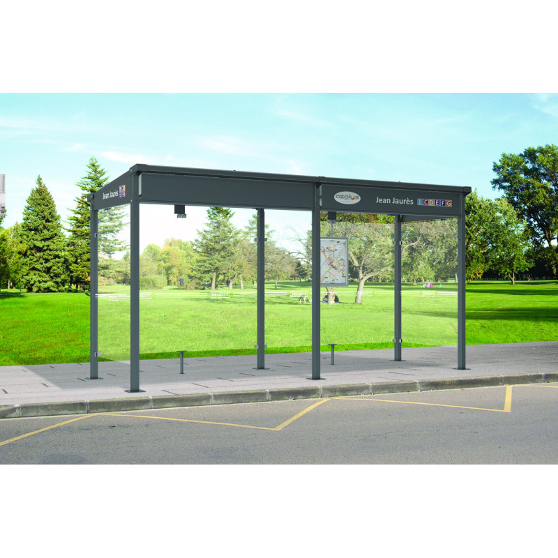 Abri 5 m + 2 bardages latéraux