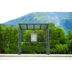 Abri 2,5 m + 2 bardages latéraux