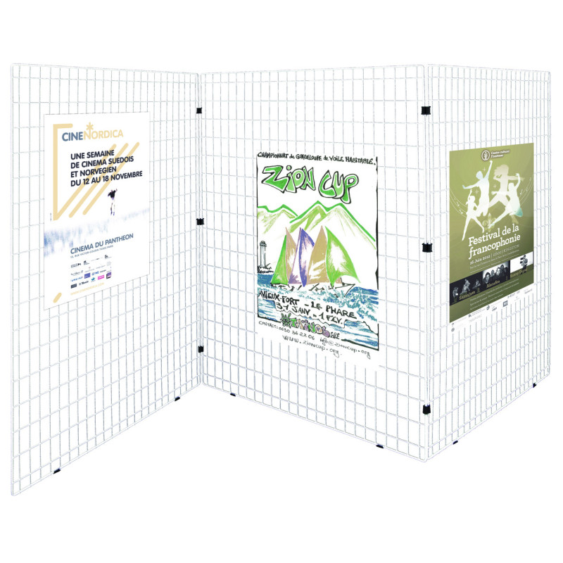 Grille d'exposition autoporteuse