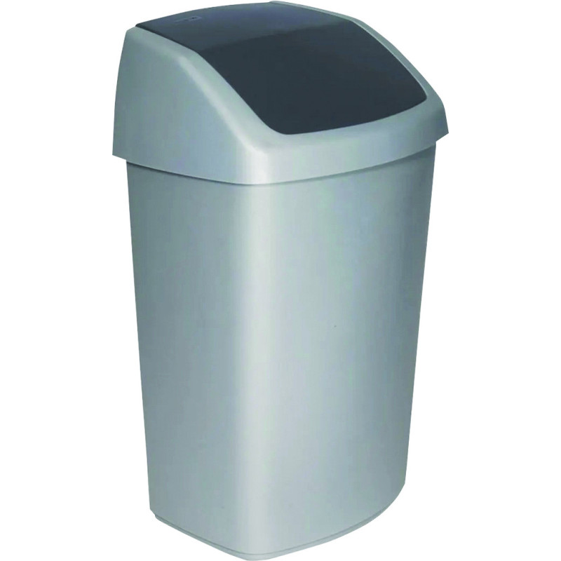 Corbeille plastique avec couvercle SWING
