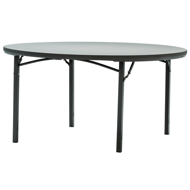 Table pliante POLY GRISE ronde