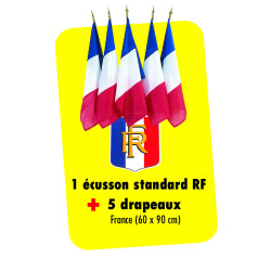 Lot pavoisement ECUSSON + DRAPEAUX