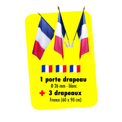 Lot pavoisement ECUSSON + DRAPEAUX