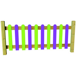 Clôture long. 200 cm - bicolore