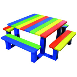 Table pique-nique multicolore NINO