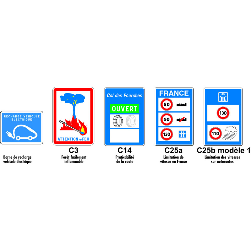 Panneau d'indication diverse TYPE C