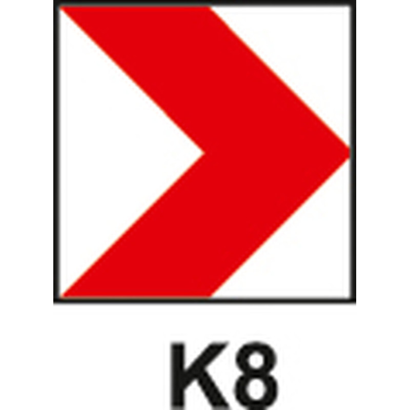 Panneau déviation temporaire TYPE K8