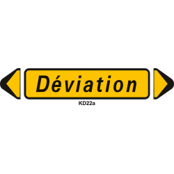 Panneau direction déviation TYPE KD22A