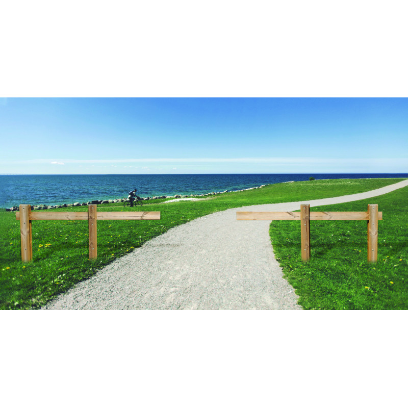 Barrière double en pin TUCAN