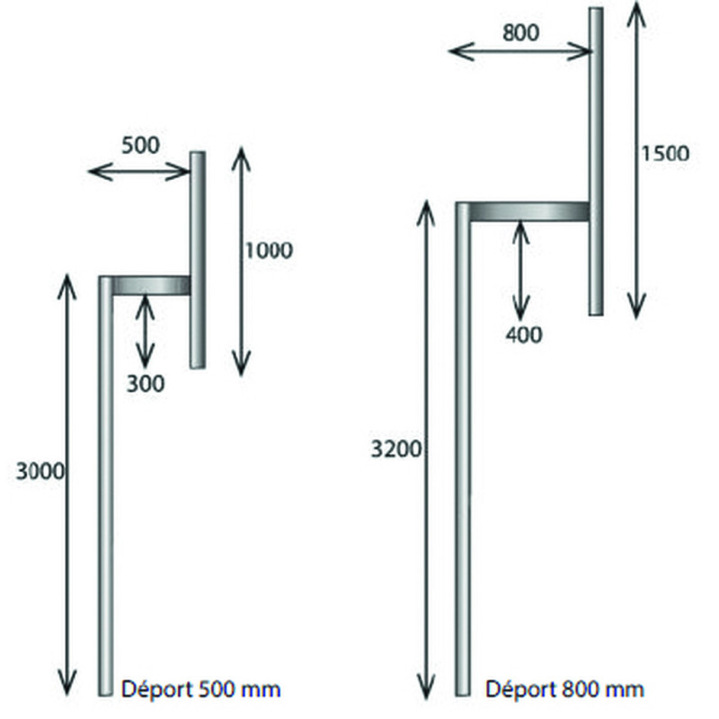 Potence acier galvanisé