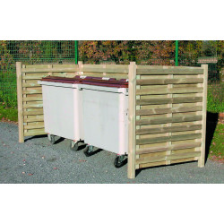 copie de Option Platine de scellement pour Cache conteneur en bois