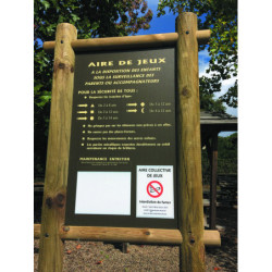 Panneau information aire de jeux BOIS