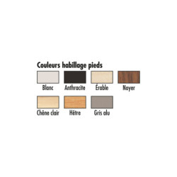 Bureau modulaire ARGONNE AVEC PIEDS EN METAL