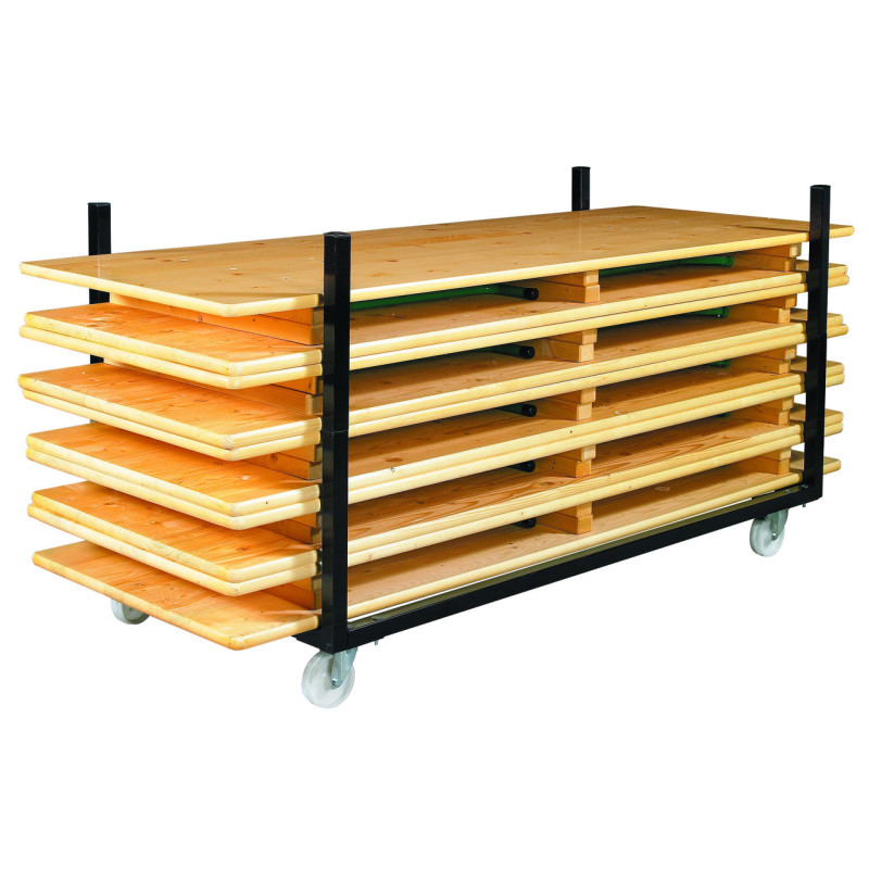 Chariot TABLES DE COLLECTIVITE livré démonté