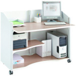 Module assis avec tablette imprimante à gauche