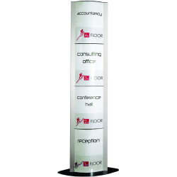 4 A3 superposés (totem double face) perçage pour fixation au sol