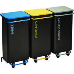 Corbeille de de tri sélectif mobile OXALYS