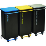 Corbeille de de tri sélectif mobile OXALYS