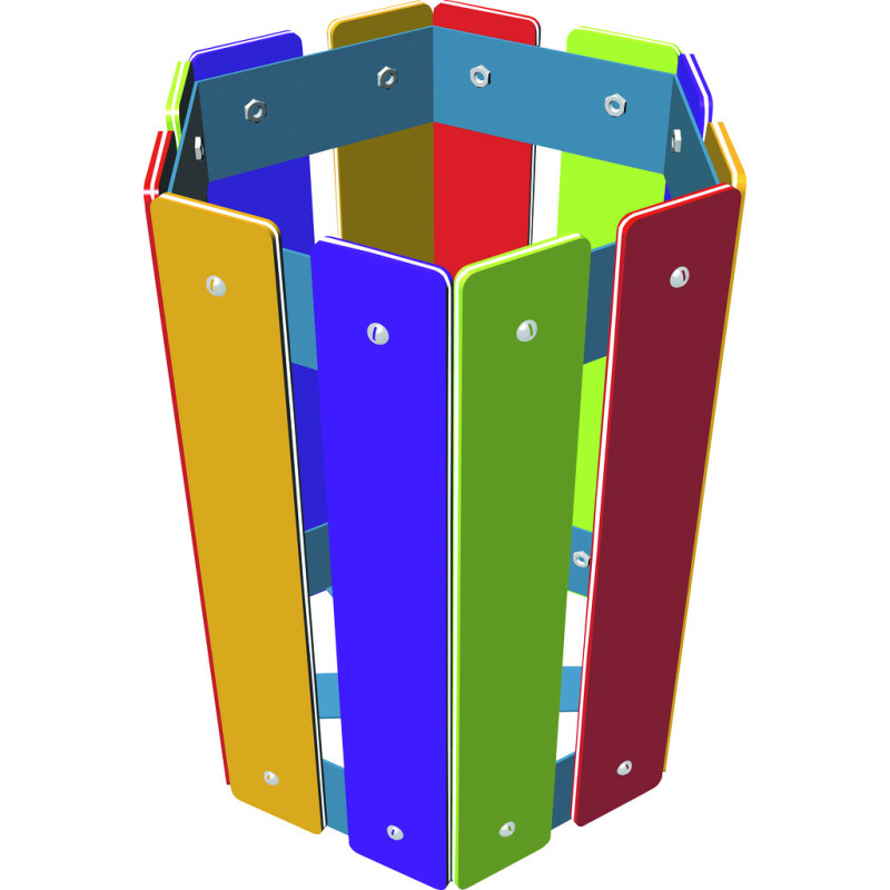 Corbeille urbaine multicolore RAINBOW ENFANT