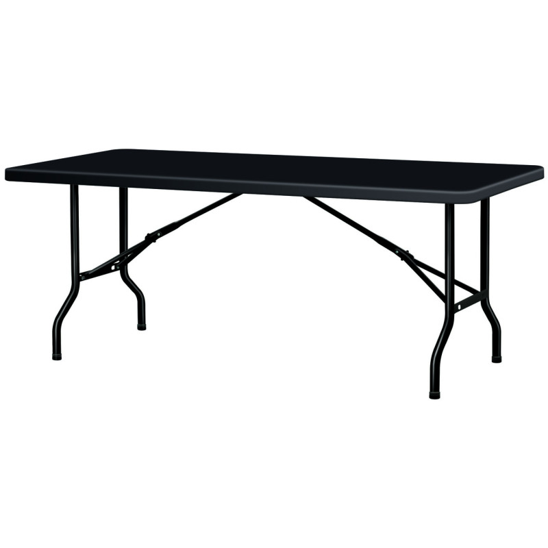 Offre Challenger : 10 tables POLYETHYLENE NOIRE pliantes