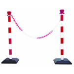 Kit poteaux et chaînes CHANTIER