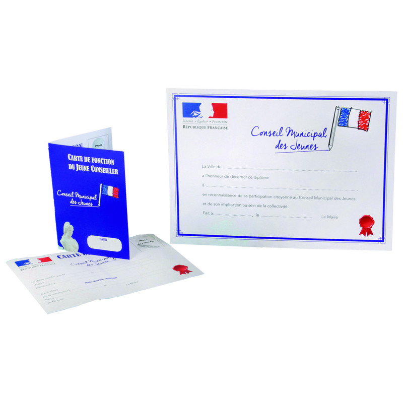 Diplôme d'honneur et carte de fonction