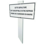 Plaque sur piquet solidaire