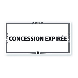 Plaque de concession cimetière