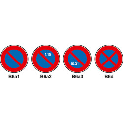 Panneau de stationnement rond TYPE B