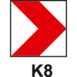 Panneau déviation temporaire TYPE K8