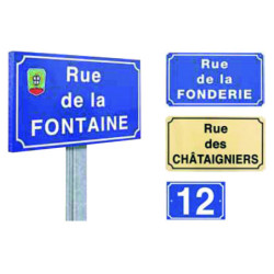 Plaque de rue - panneau personnalisé GAMME ALU