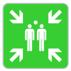 Panneau POINT DE RASSEMBLEMENT