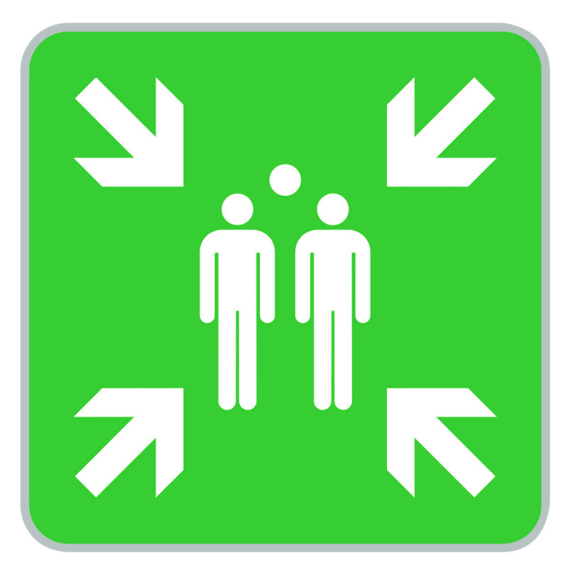 Panneau POINT DE RASSEMBLEMENT