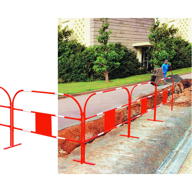 Lot de 10 barrières de chantier ECO TP