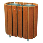 Lot de 2 bancs ST PAUL + 2 corbeilles PILOSELLE 2 flux