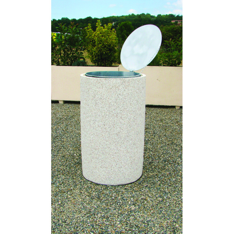 Corbeille urbaine en béton IBERIS