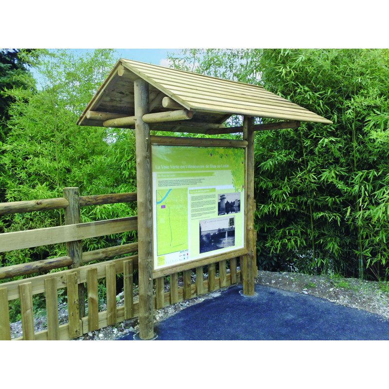 Panneau d'affichage extérieur BOIS