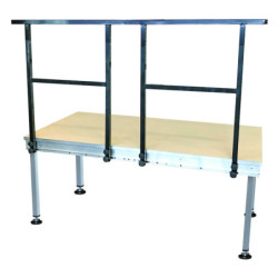 2 garde-corps sur podium à pieds interchangeables