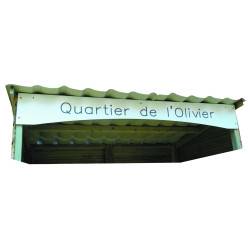 Option Gravure sur bandeau pour Abri ALPIN