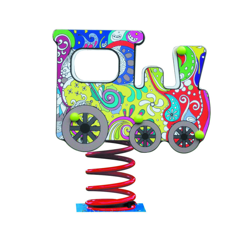 Jeu ressort PETIT TRAIN MULTICOLORE