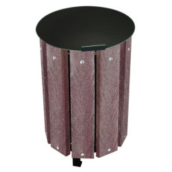 Corbeille urbaine plastique recyclé FAUCARIA