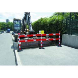Kit barrière chantier PVC