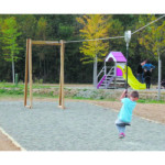 Tyrolienne aire de jeux à siège