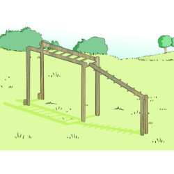 Echelle de suspension inclinée