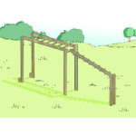 Echelle de suspension inclinée