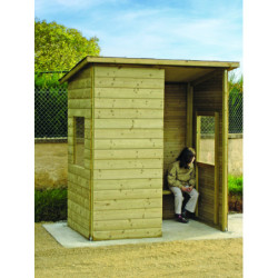 Option Paroi coupe vent pour Abri BOIS