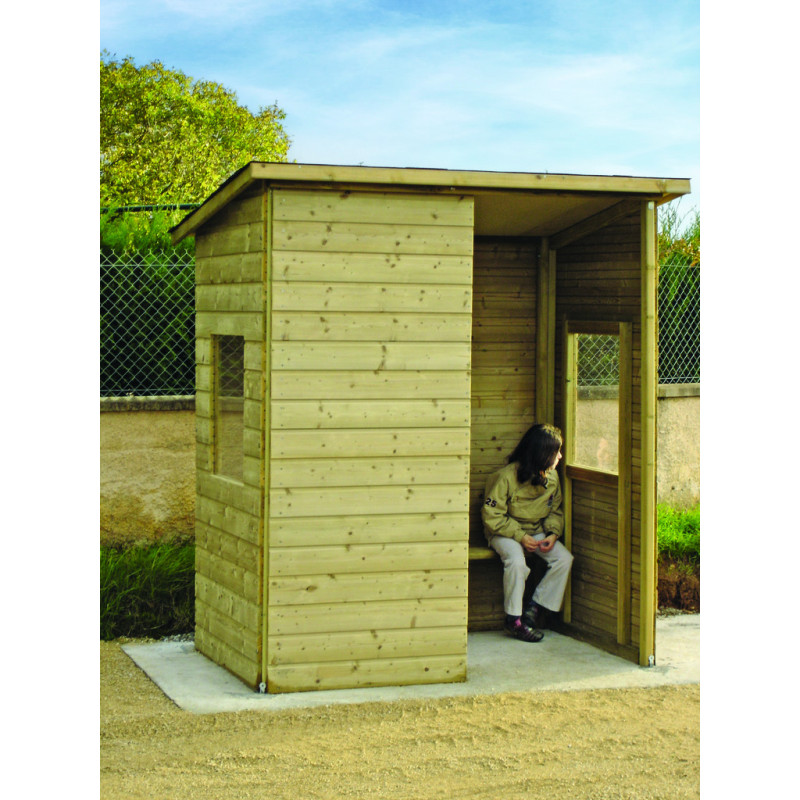 Option Paroi coupe vent pour Abri BOIS